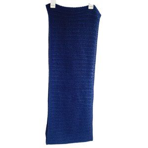 New Unisex Infinity Scarf for Women or Men Blue Knit Style Acrylic